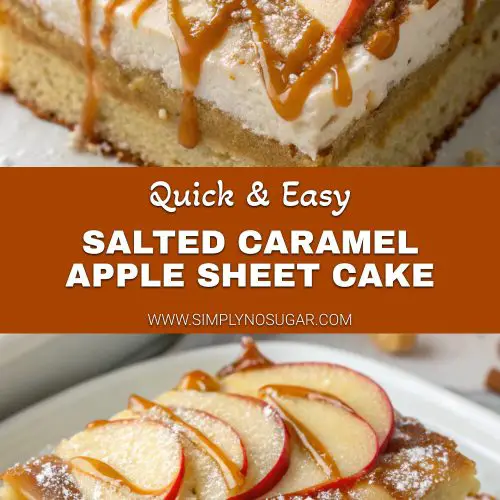 Salted Caramel Apple Sheet Cake pinterest