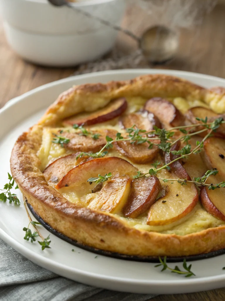 Savory Apple and Thyme Dutch Baby Pancake