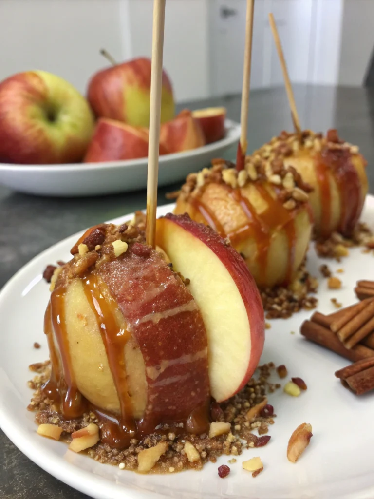 Savory Bacon Caramel Apples