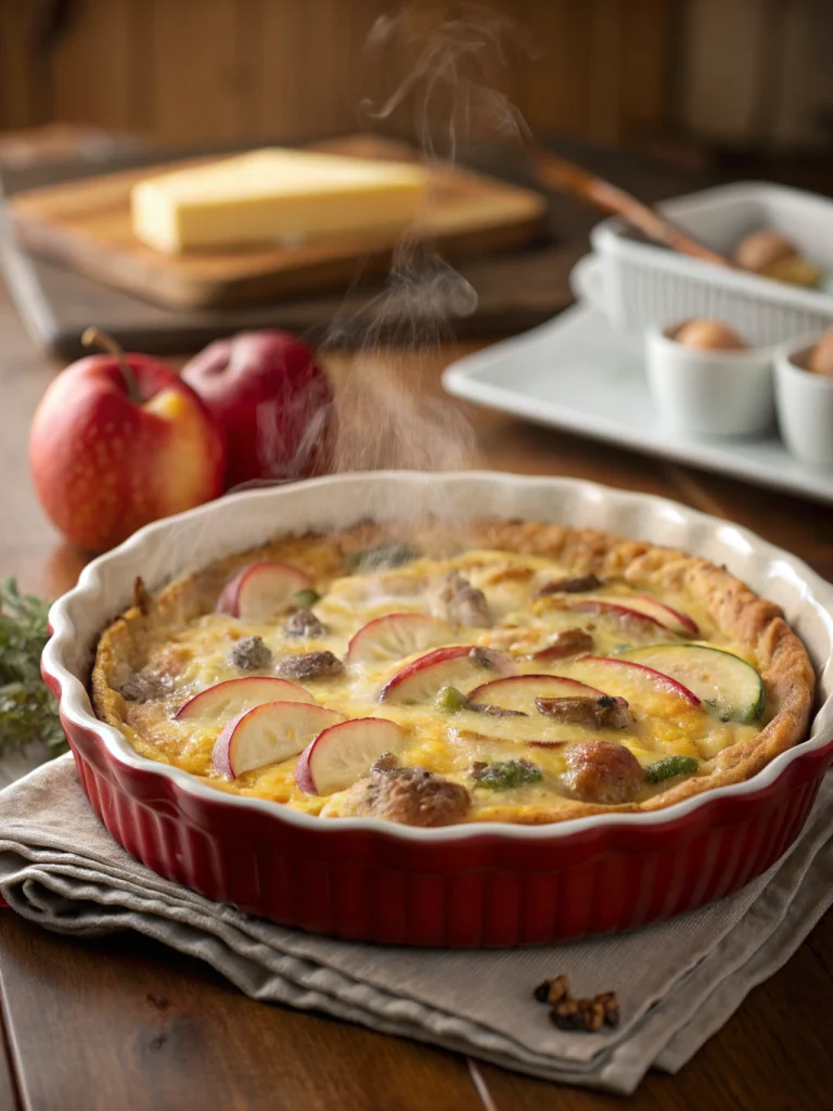Savory Sausage and Apple Breakfast Casserole