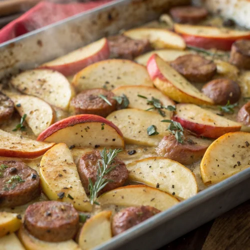 Sheet Pan Apple and Sausage Bake 1
