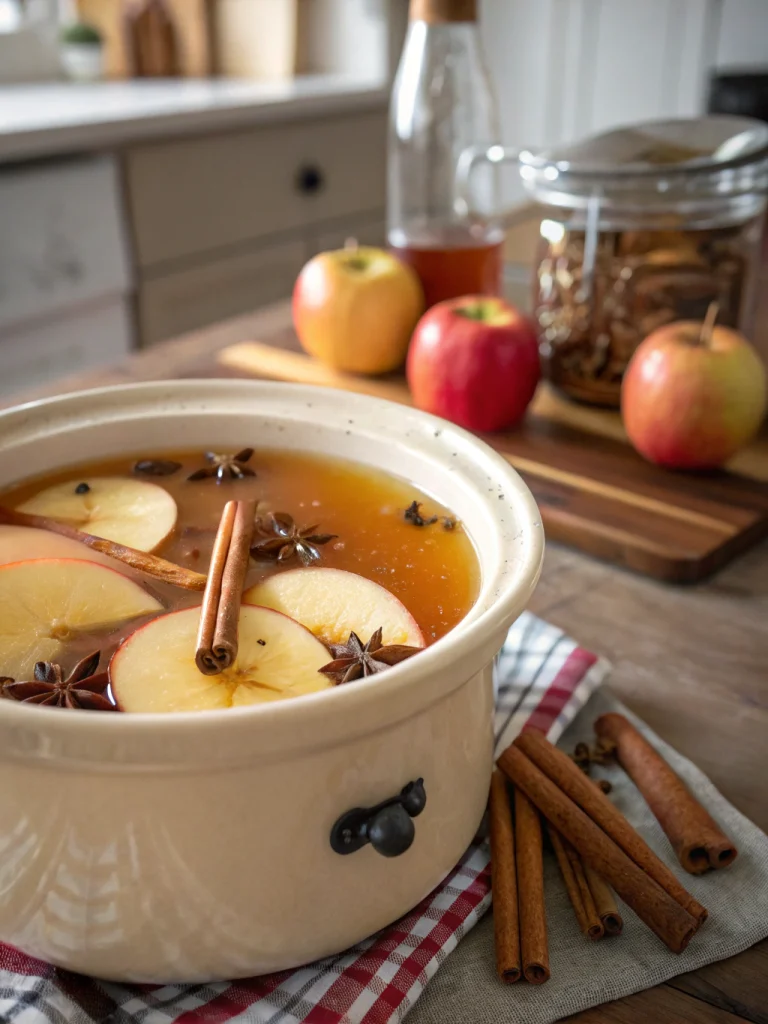 Slow Cooker Spiked Apple Cider