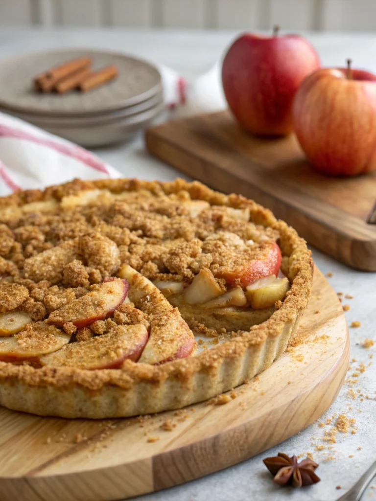 Sourdough Discard Apple Crisp Pie