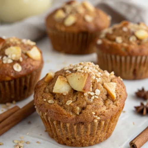 Vegan Apple Cider Oat Muffins 1