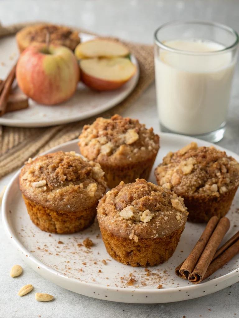 Vegan Apple Cider Oat Muffins