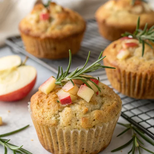 Vegan Apple Rosemary Olive Oil Muffins 1