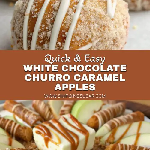 White Chocolate Churro Caramel Apples pinterest