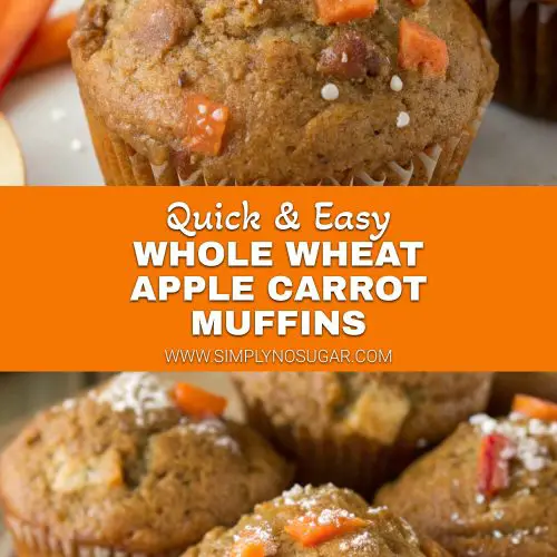 Whole Wheat Apple Carrot Muffins pinterest