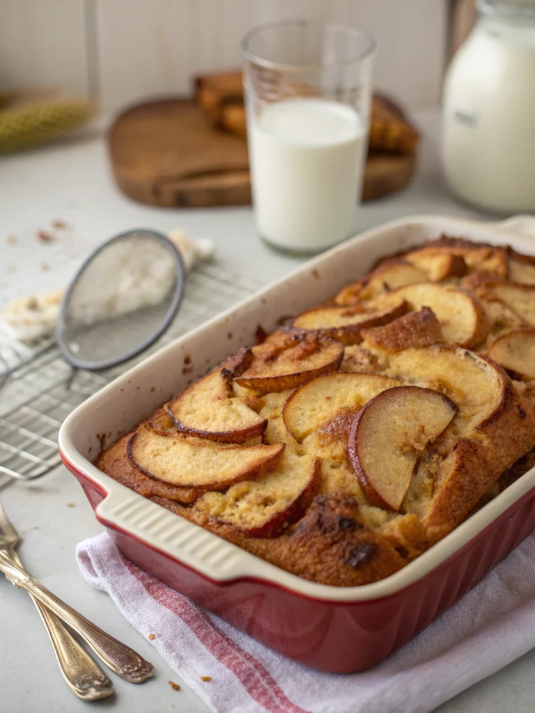 Apple Bread Pudding Loaf