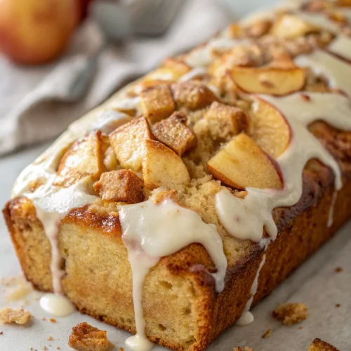 Apple Bread with Cream Cheese Glaze 1