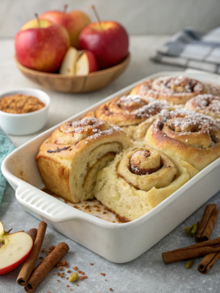 No-Yeast Apple Cinnamon Rolls Bread
