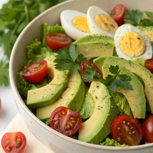 Avocado and egg salad bowl 1