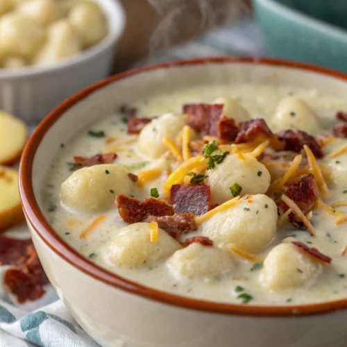 Bacon Cheddar Gnocchi Soup 1