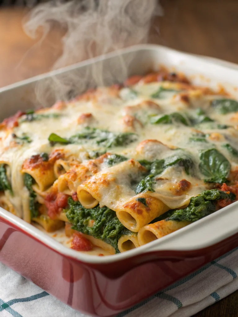 Baked Ziti with Spinach