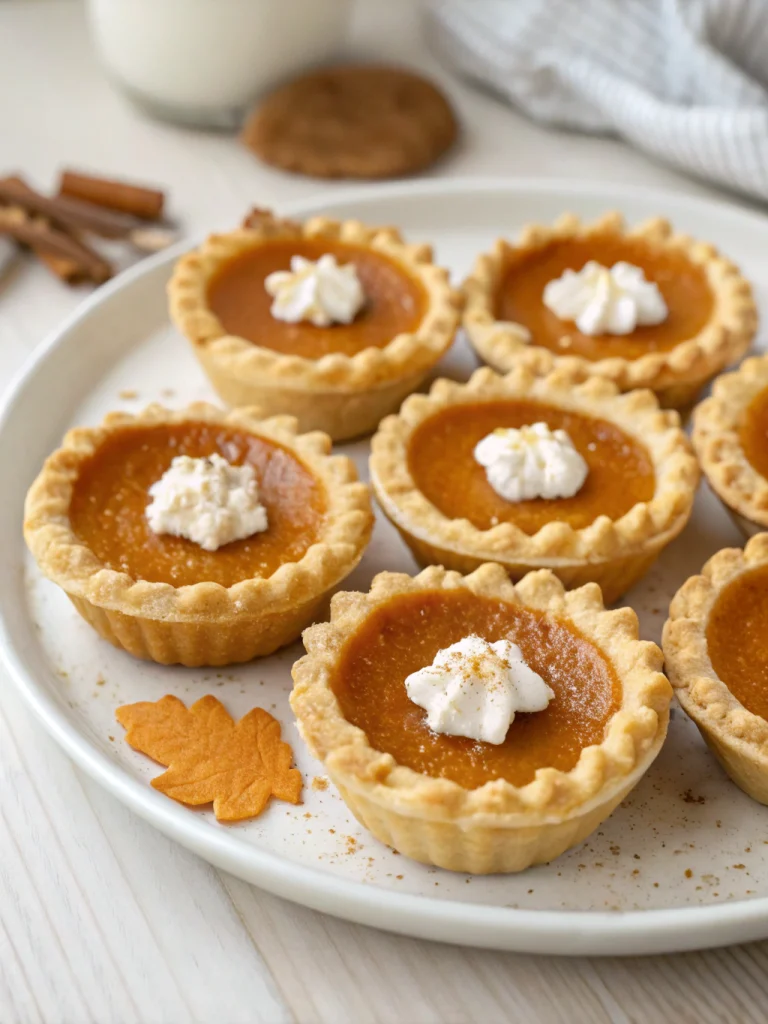 Bite-sized pumpkin pies