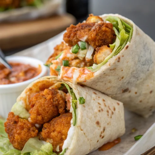 Buffalo cauliflower wrap 1