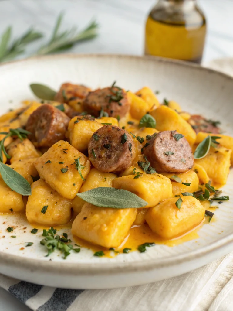 Butternut Squash Gnocchi with Sausage