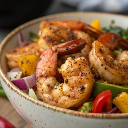 Cajun shrimp veggie bowl 1
