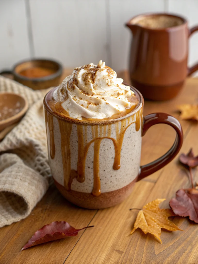 Caramel pumpkin spice latte