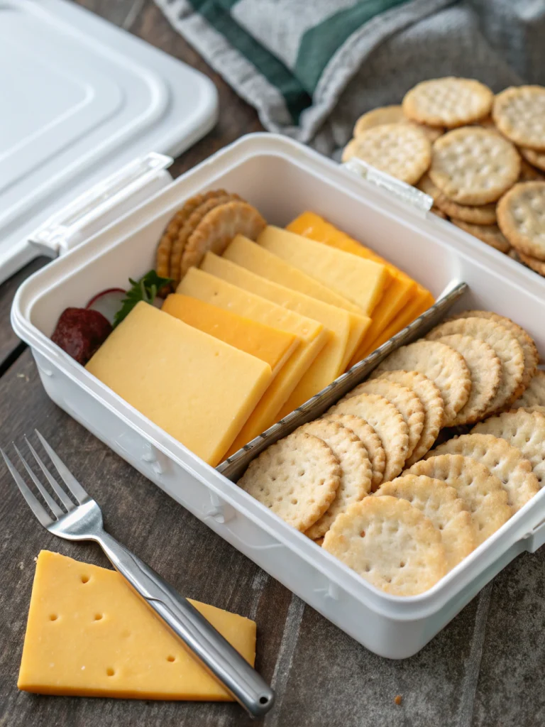Cheese and crackers lunch box