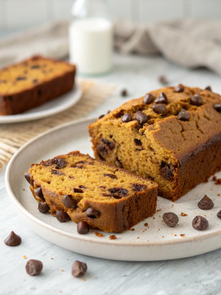 Chocolate chip pumpkin bread