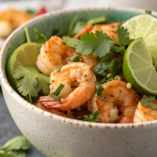 Cilantro lime shrimp bowl 1