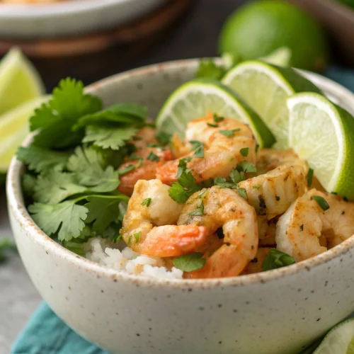 Cilantro lime shrimp bowl 1