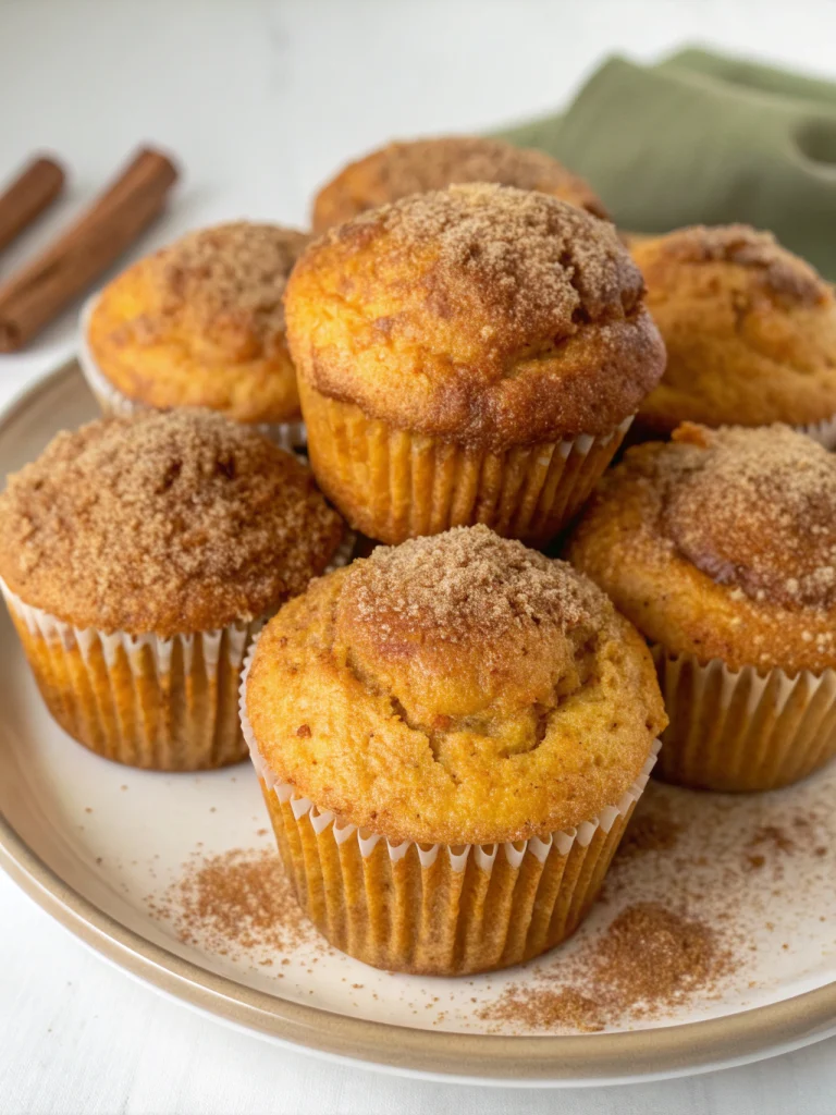 Cinnamon sugar pumpkin muffins