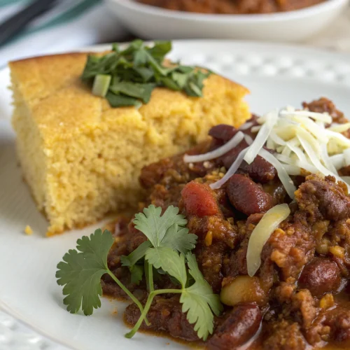 Cornbread and chili 1