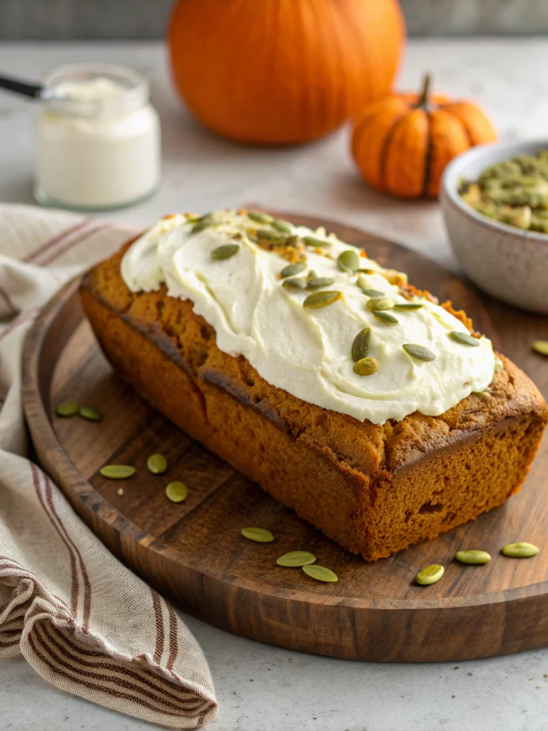 Cream cheese pumpkin bread