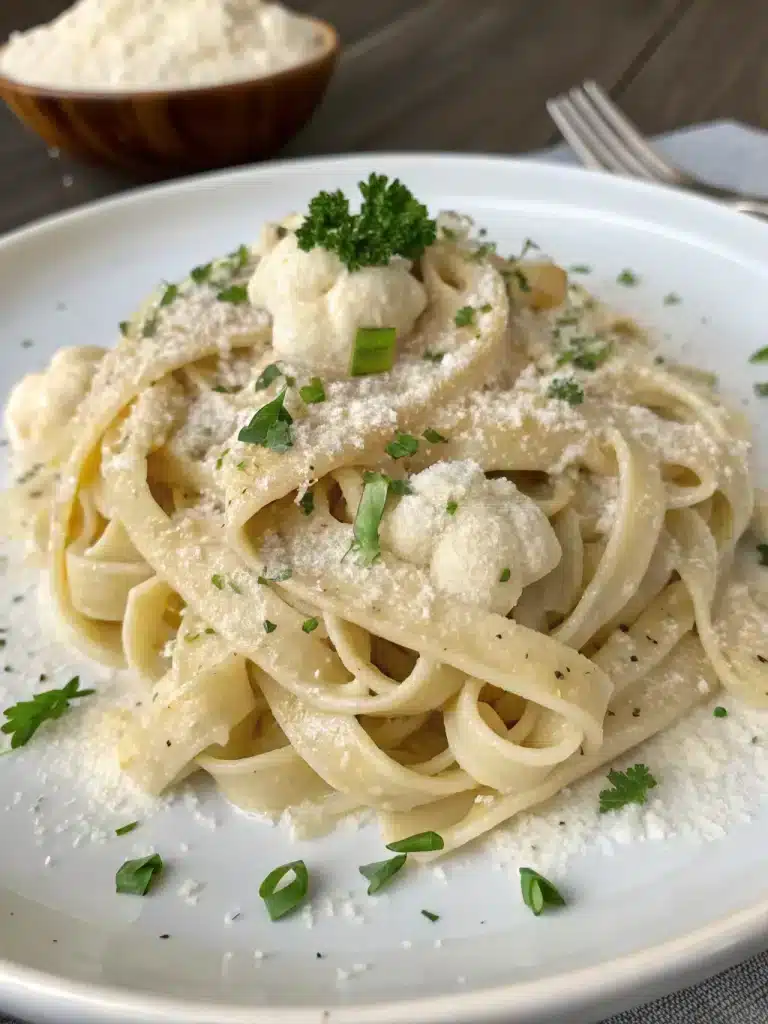 Fettuccine Cauliflower Alfredo