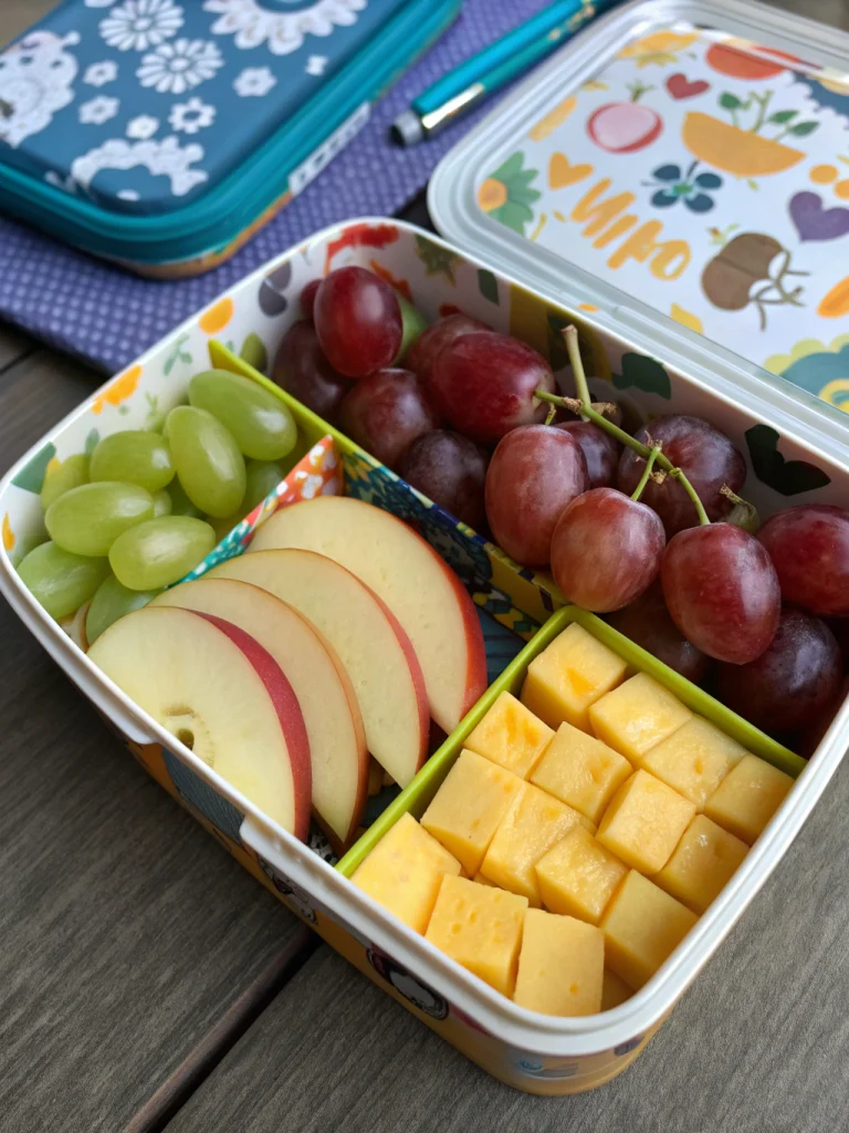 Fruit and cheese lunch box
