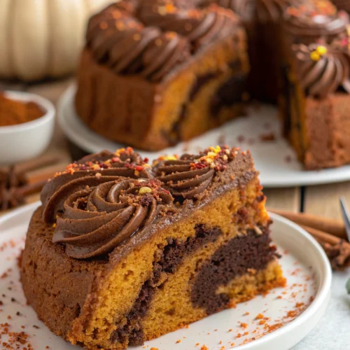 Hot Chocolate Pumpkin Cake 1