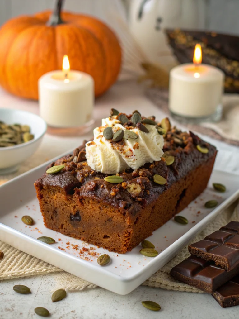 Hot Chocolate Pumpkin Cake