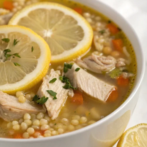 Lemon and Fregula Chicken Soup 1