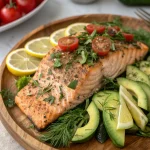 Lemon herb salmon salad