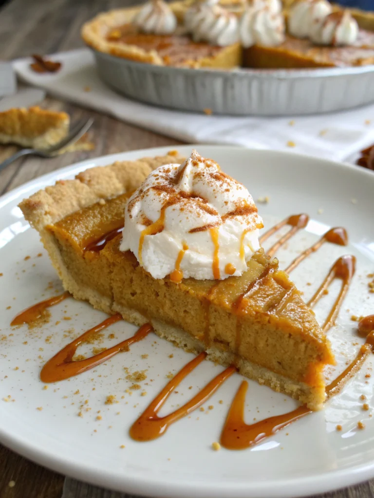 Maple whipped cream pumpkin pie