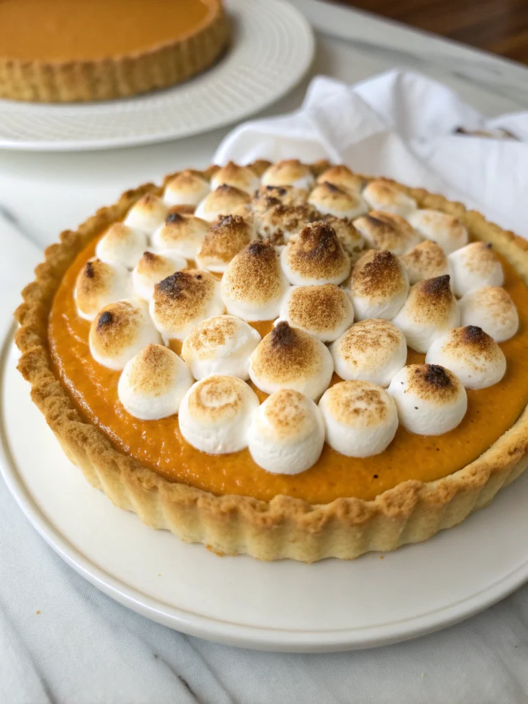 Marshmallow pumpkin pie