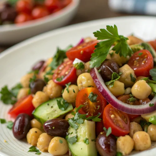 Mediterranean chickpea salad 1