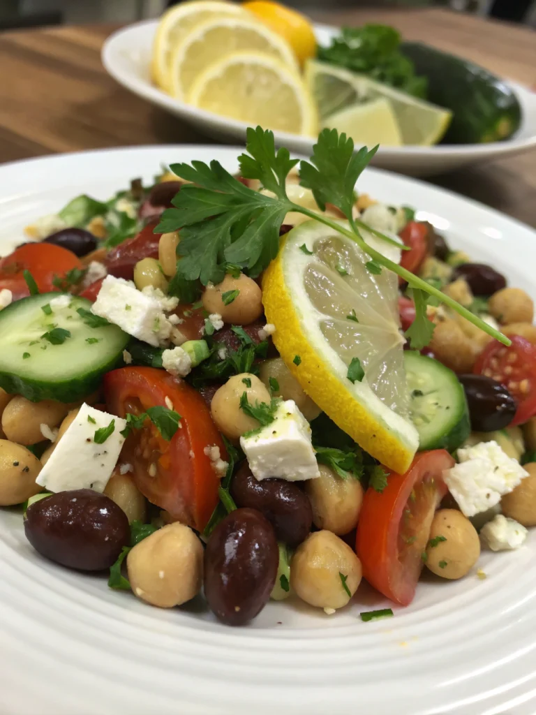 Mediterranean chickpea salad