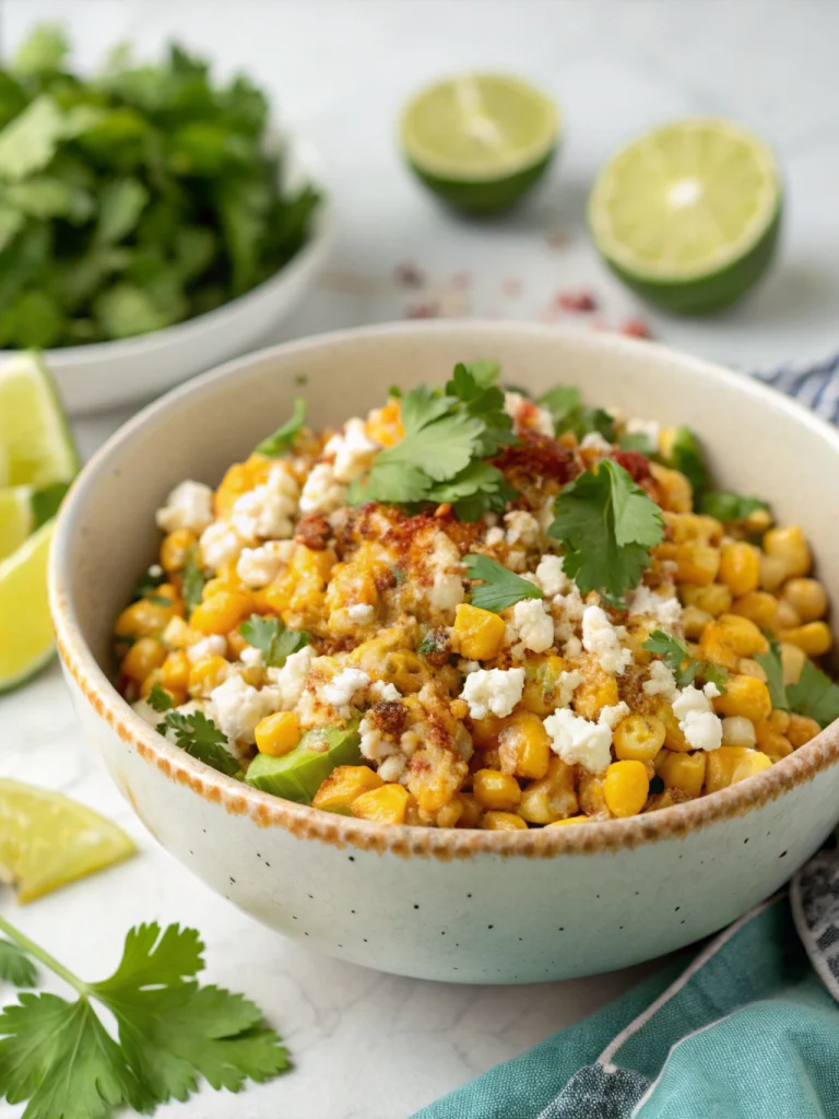 Mexican street corn salad bowl