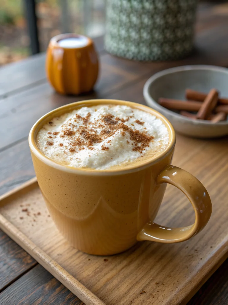 Oat milk pumpkin spice latte