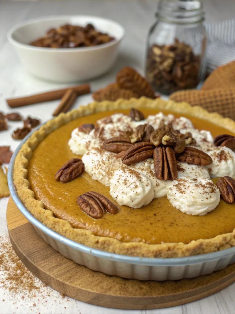 Pecan pumpkin pie