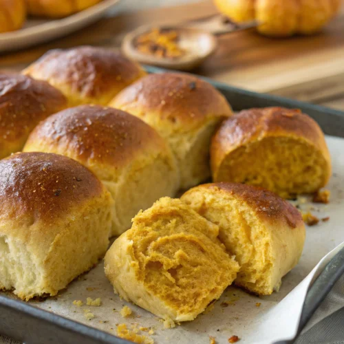 Pumpkin Dinner Rolls 1