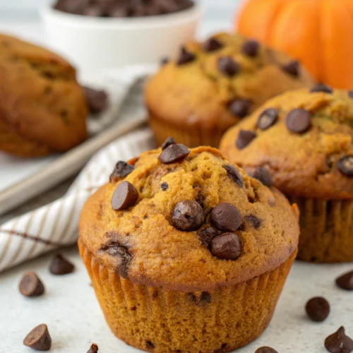 Pumpkin banana chocolate chip muffins 1