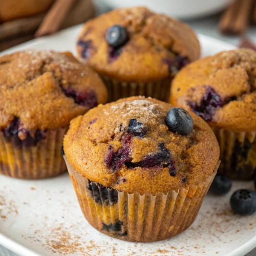 Pumpkin blueberry muffins 1