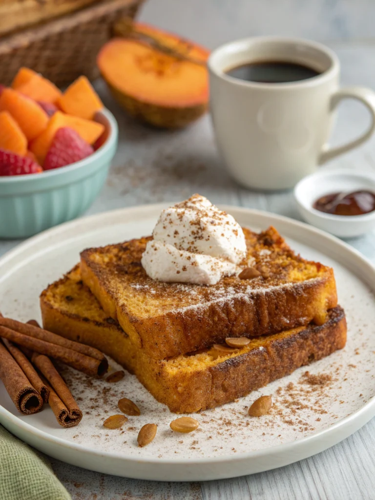 Pumpkin bread french toast