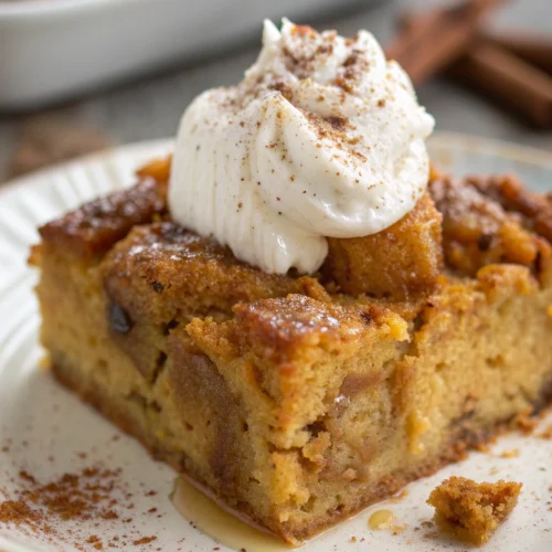 Pumpkin bread pudding 1
