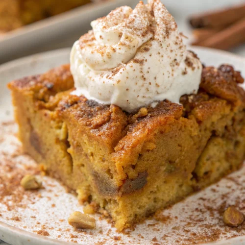 Pumpkin bread pudding 1