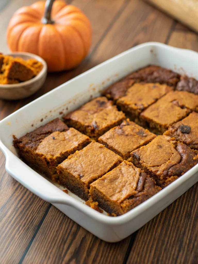 Pumpkin brownies